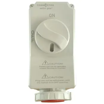 IP67 Switched Socket Outlet 5 Pin 16A 400V CEE Form