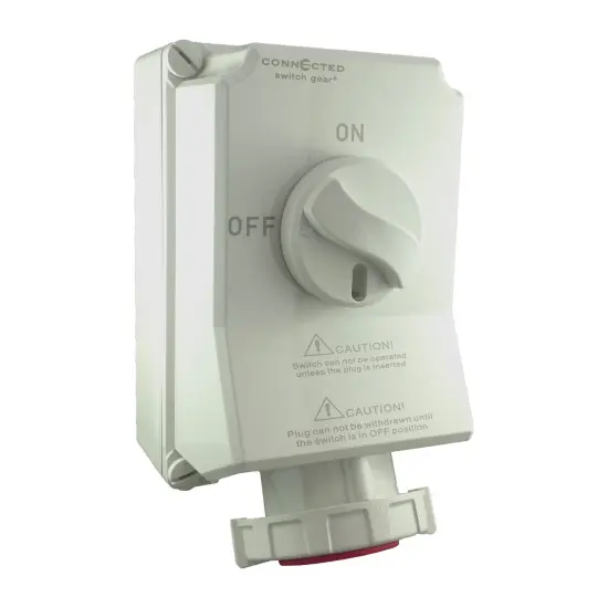 63A Switched Socket Outlet 5 Pin 400V IP67 CEE Form