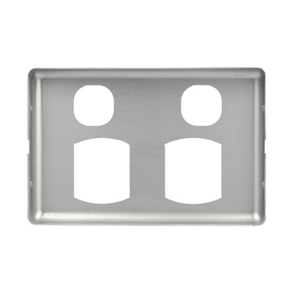 Metal Cover Plate Quick Fit Double Power Point - Image 4