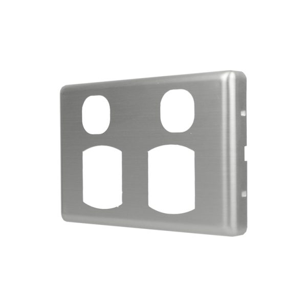 Metal Cover Plate Quick Fit Double Power Point - Image 2