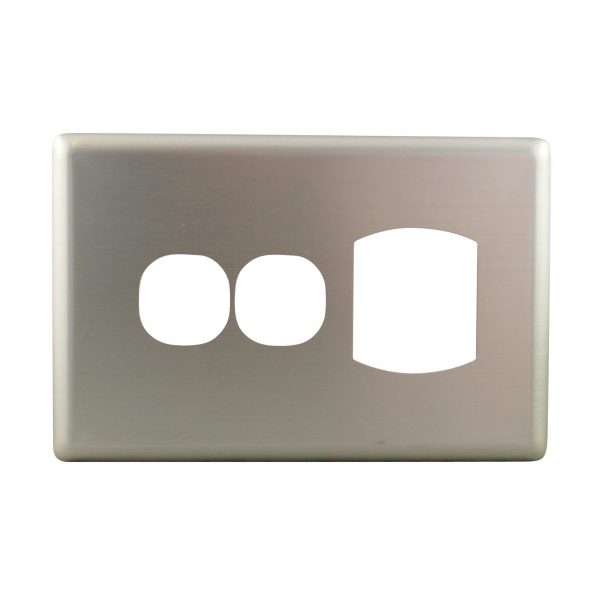 Stainless Steel Cover Plate Single Power Point with Extra Switch