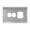 Metal Cover Plate Single Power Point with Extra Switch - Image 4