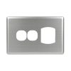 Stainless Steel Cover Plate Single Power Point with Extra Switch