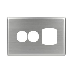 Stainless Steel Cover Plate Single Power Point with Extra Switch