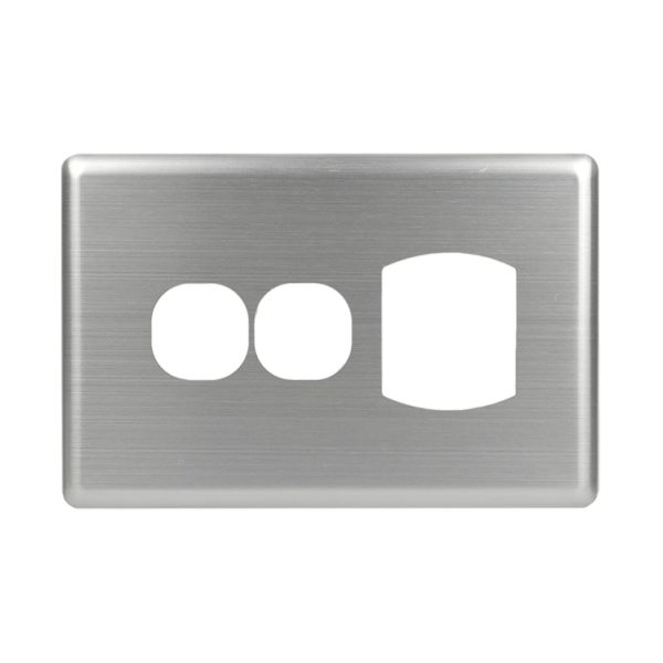 Stainless Steel Cover Plate Single Power Point with Extra Switch
