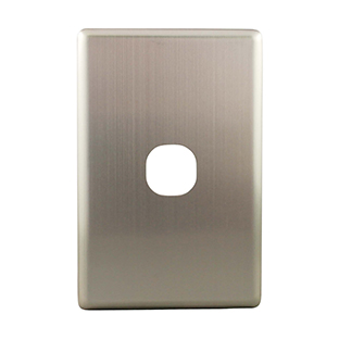 Stainless Steel Cover Plate 1 Gang | Suits BASIX S Series