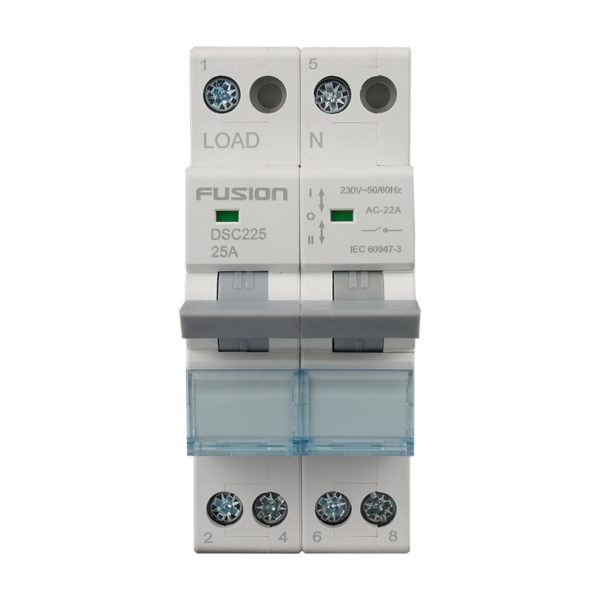 DIN Rail Changeover Switch 2 Pole 230/400V AC 25A