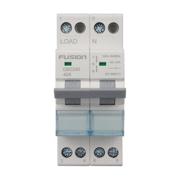 DIN Rail Changeover Switch 2 Pole 230/400V AC 40A
