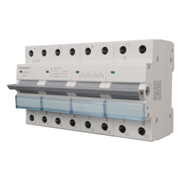 Changeover Switch DIN Rail Mount 4 Pole 400V AC 100A - Image 2