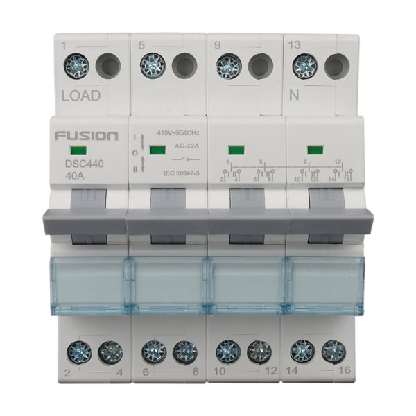 DIN Rail Changeover Switch 4 Pole 400V AC 40A
