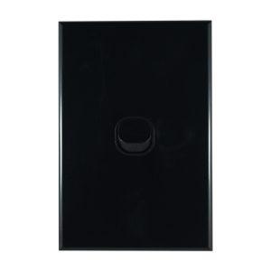 GEO Series 1 Gang Light Switch BLACK 10A 250V AC