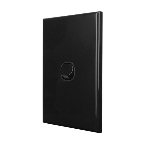 Light Switch 1 Gang - VERTICAL BLACK - Image 2