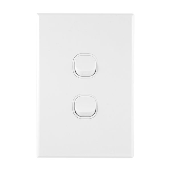GEO Series 2 Gang Light Switch 10A 250V AC