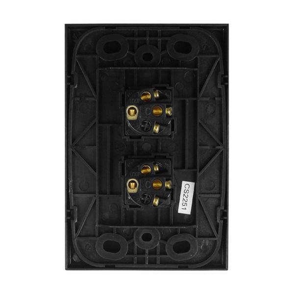 Light Switch 2 Gang - MATTE BLACK VERTICAL - Image 5