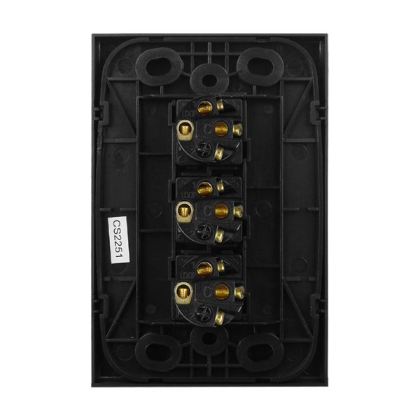 Light Switch 3 Gang - MATTE BLACK VERTICAL - Image 5