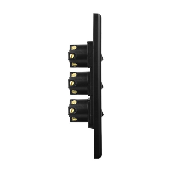 Light Switch 3 Gang - MATTE BLACK VERTICAL - Image 4