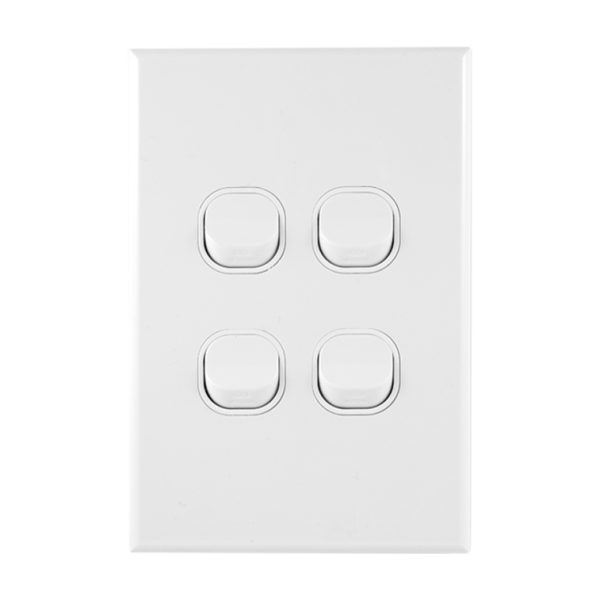 GEO Series Light Switch 4 Gang 10A 250V