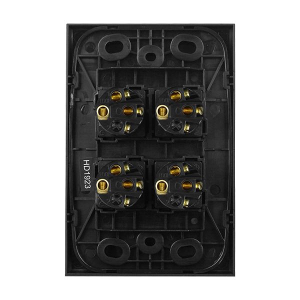 Light Switch 4 Gang - VERTICAL BLACK - Image 5