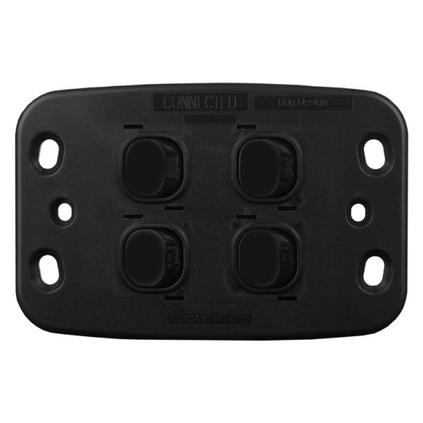 Light Switch 4 Gang - VERTICAL BLACK - Image 3