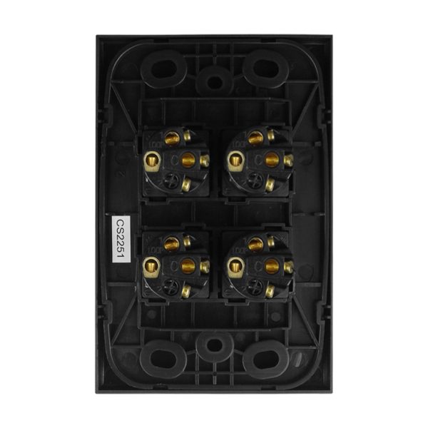 Light Switch 4 Gang - MATTE BLACK VERTICAL - Image 5