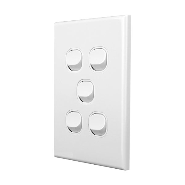 Light Switch 5 Gang - VERTICAL - Image 2