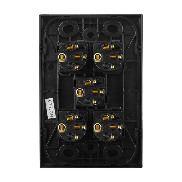Light Switch 5 Gang - VERTICAL BLACK - Image 5