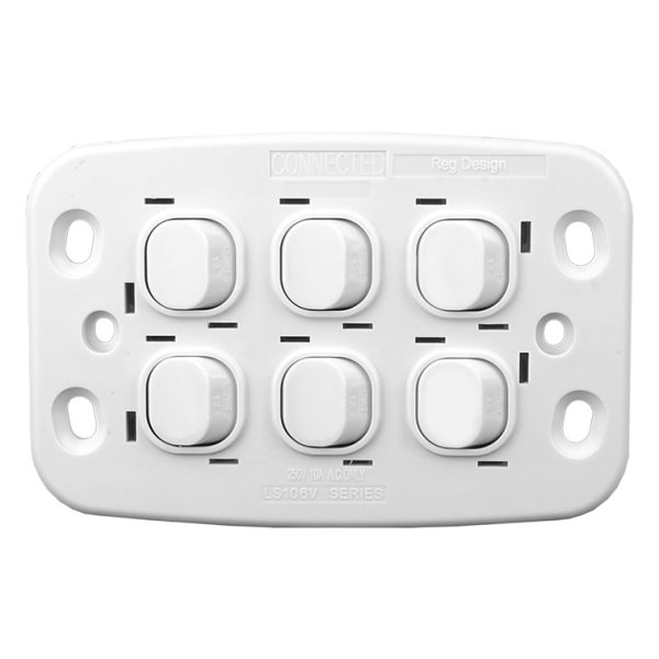 Light Switch 6 Gang - VERTICAL - Image 3
