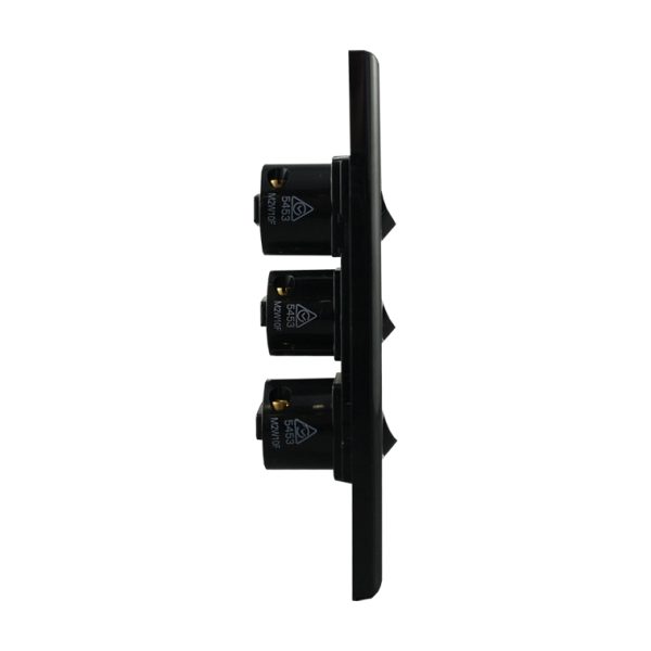Light Switch 6 Gang - VERTICAL BLACK - Image 4