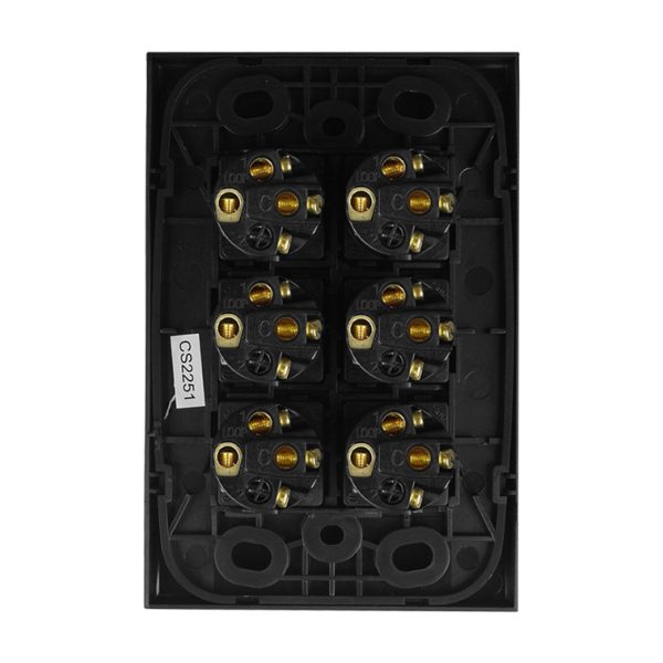 Light Switch 6 Gang - MATTE BLACK VERTICAL - Image 5