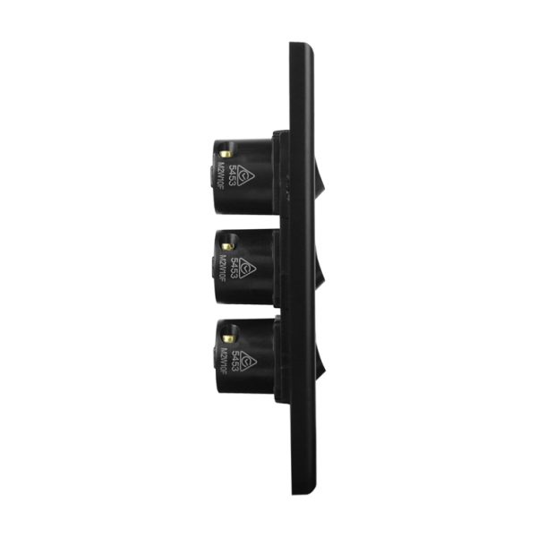 Light Switch 6 Gang - MATTE BLACK VERTICAL - Image 4