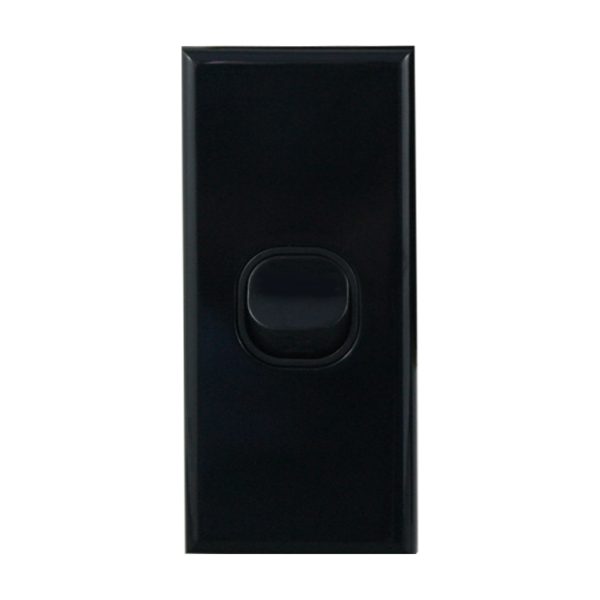 1 Gang Architrave Switch 10A 240V AC BLACK