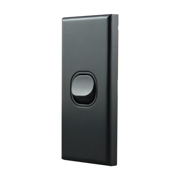 Architrave Switch 1 Gang MATTE BLACK - Image 2