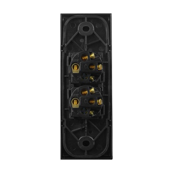 Architrave Switch 2 Gang BLACK - Image 5