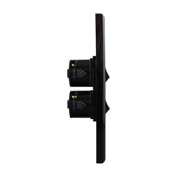Architrave Switch 2 Gang BLACK - Image 4