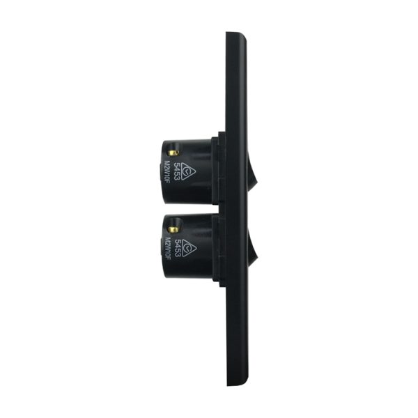 Architrave Switch 2 Gang MATTE BLACK - Image 4