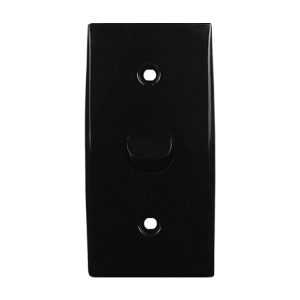Intermediate Switch Plate 1 Gang 10A 250V AC BLACK | 54mm Mounting