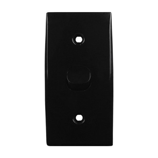 Intermediate Switch Plate 1 Gang 10A 250V AC BLACK | 54mm Mounting