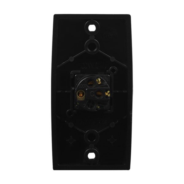 Intermediate Plate Light Switch 1 Gang - 78mm Mounting Centres BLACK - Image 5