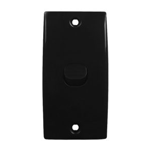 Intermediate Switch Plate 1 Gang BLACK 10A 250V AC 78mm Mounting