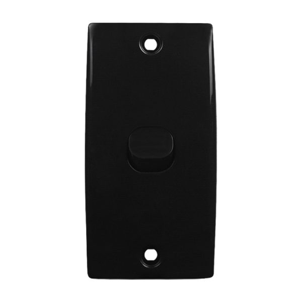Intermediate Switch Plate 1 Gang BLACK 10A 250V AC 78mm Mounting