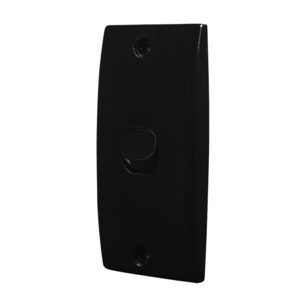 Intermediate Plate Light Switch 1 Gang - 78mm Mounting Centres BLACK - Image 3
