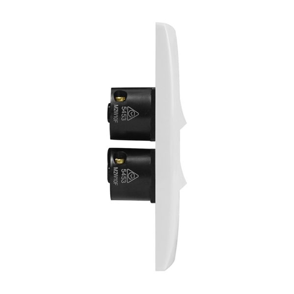 Intermediate Plate Light Switch 2 Gang - 54mm Mounting Centres - Image 4