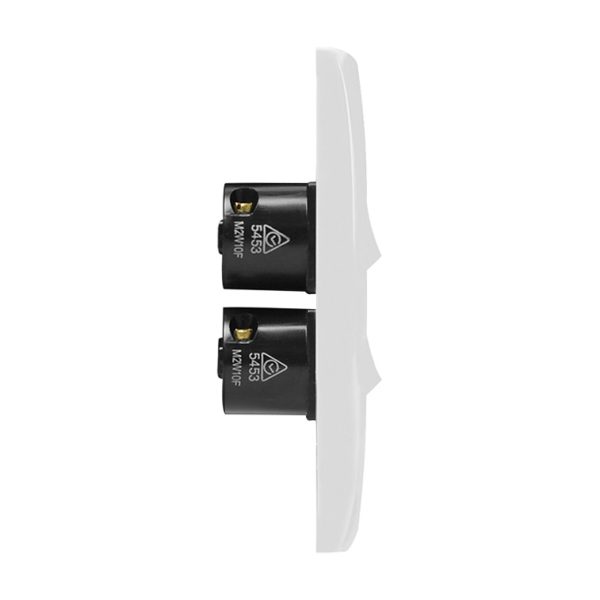 Intermediate Plate Light Switch 2 Gang - 78mm Mounting Centres - Image 4