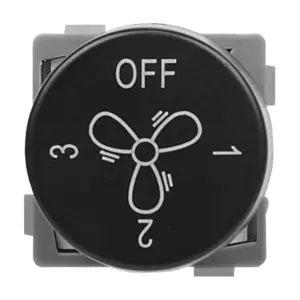 3 Position Rotary Mechanism FAN 16A 250V AC Matte Black