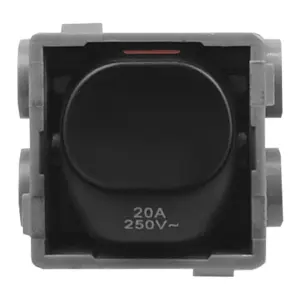 20A Double Pole Mechanism Matte Black