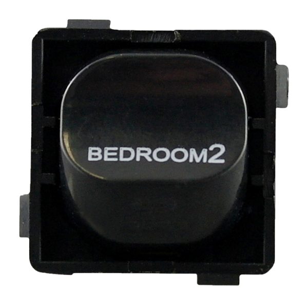 Printed Mechanism 'BEDROOM 2' 10A 1/2 Way BLACK