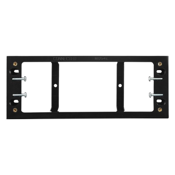25mm Mounting Block 4 Gang BLACK | GEO Series