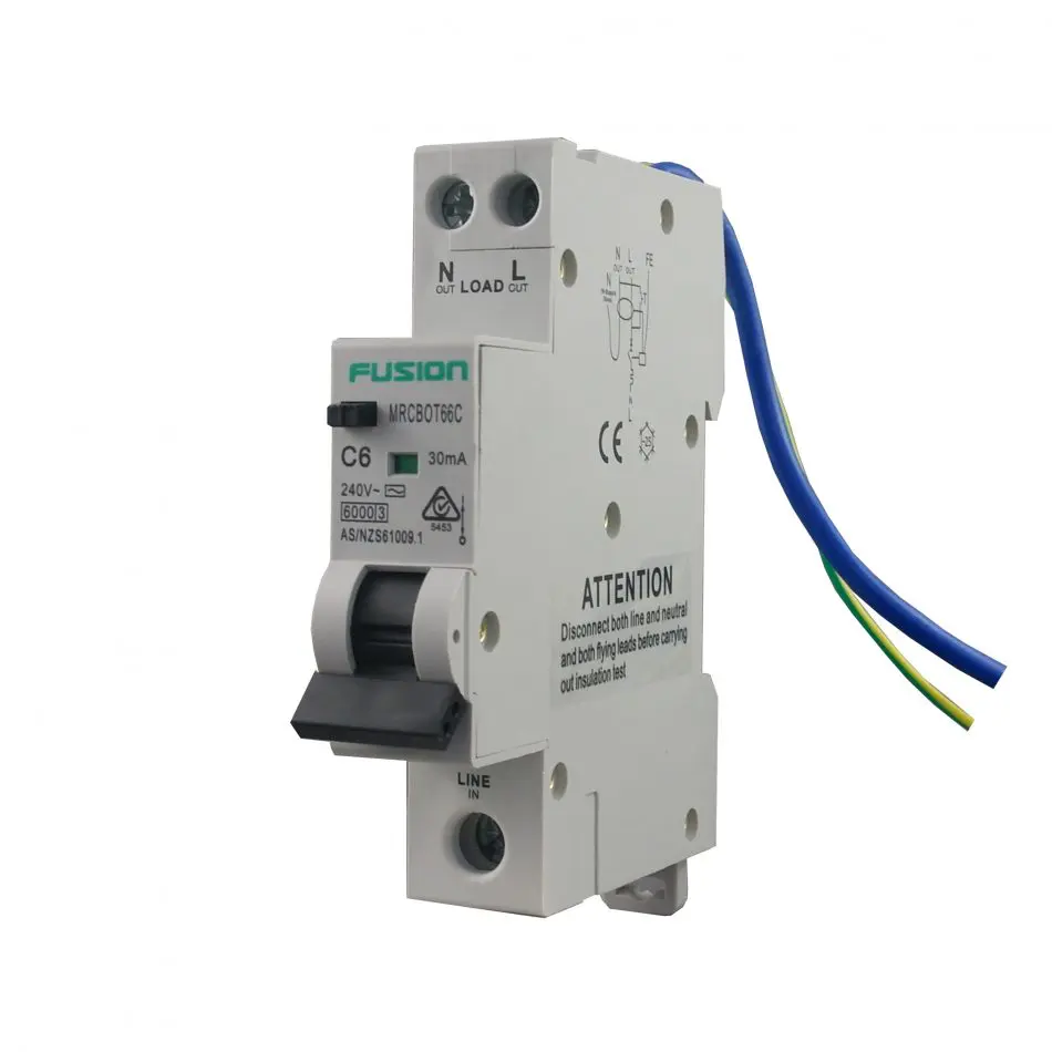 Buy 6kA Mini RCBO's with Neutral Tail Online at Connected Switchgear