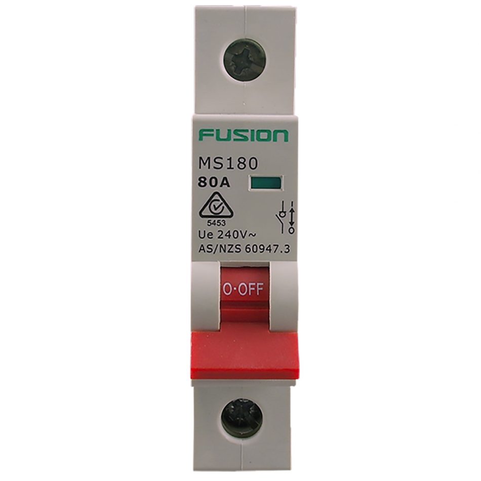 Single Pole Main Switch 80A 240V AC | Connected Switchgear