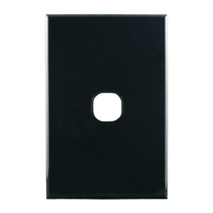 grid plate 1 gang black GEO Series
